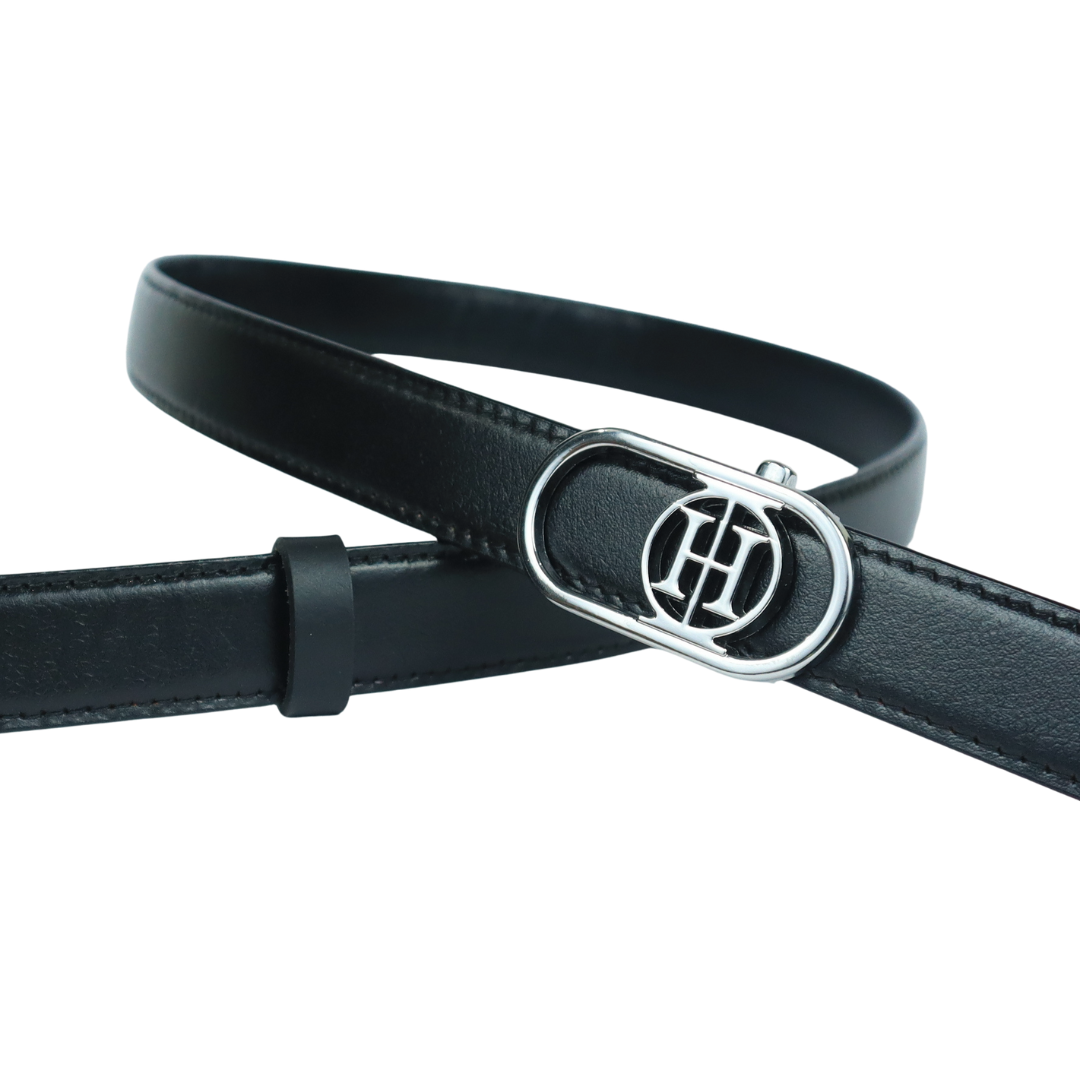 Blackout sleek Classic - Sleek black high shine belt