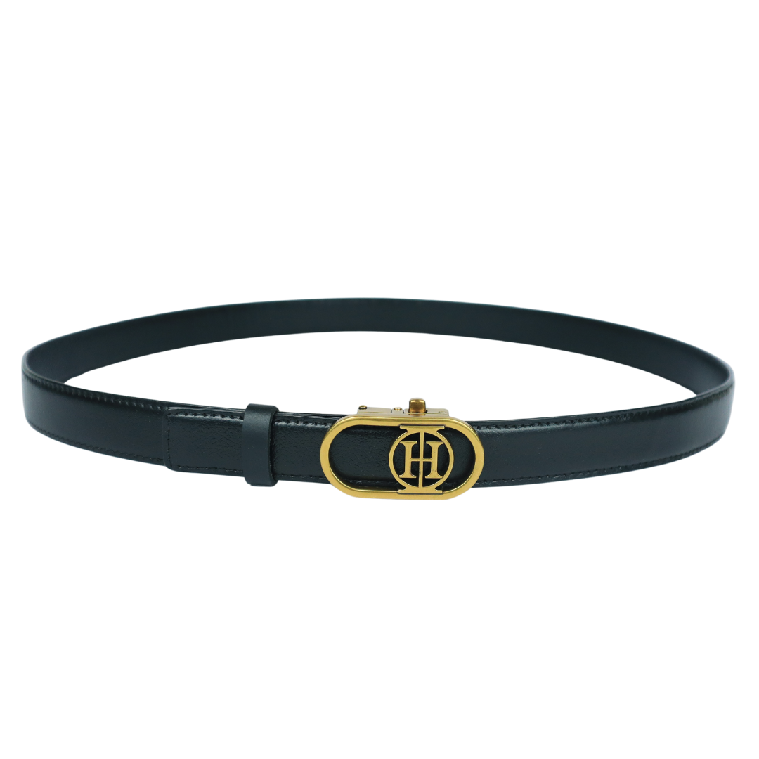 Blackout sleek Classic - Sleek black high shine belt