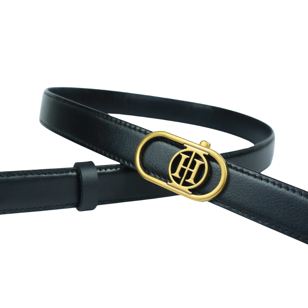 Blackout sleek Classic - Sleek black high shine belt