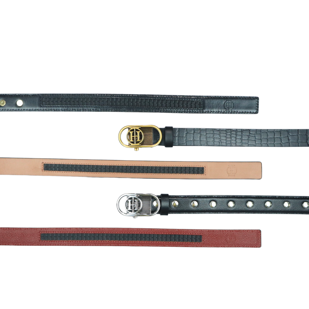 Stellar Orbit Silver Classic - Black embellished belt