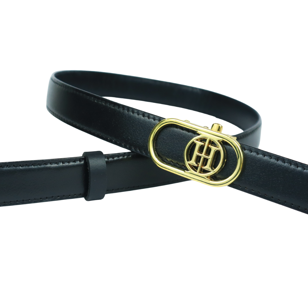 Blackout sleek Classic - Sleek black high shine belt
