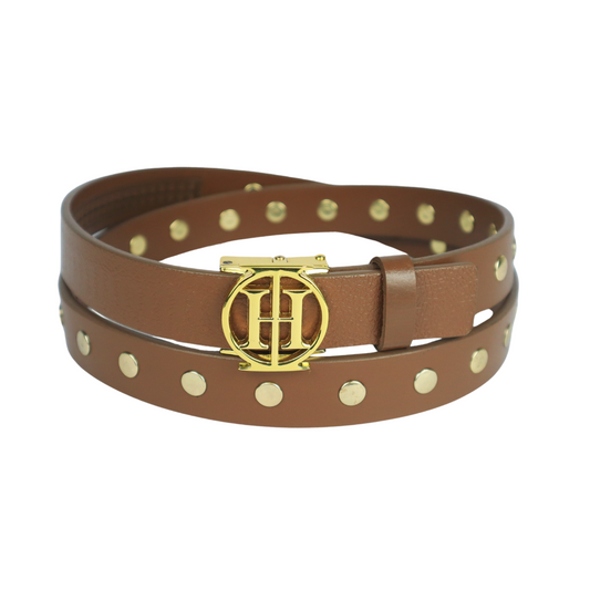 Solar Flare Gold OG - Tan Embellished Belt