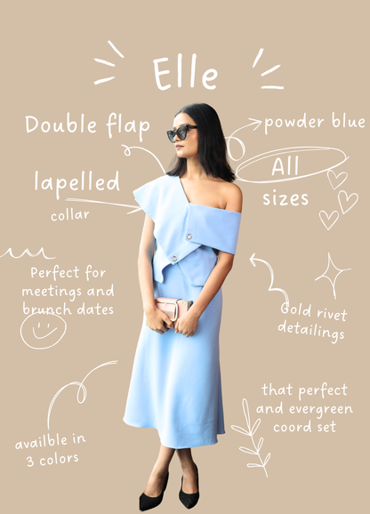 ELLE- Powder Blue Co-ord Set