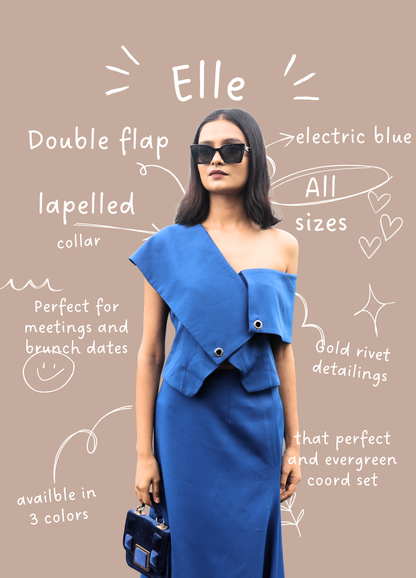 ELLE- Electric Blue Co-ord set