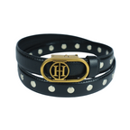 Stellar Orbit Gold Classic -  Black embellished belt