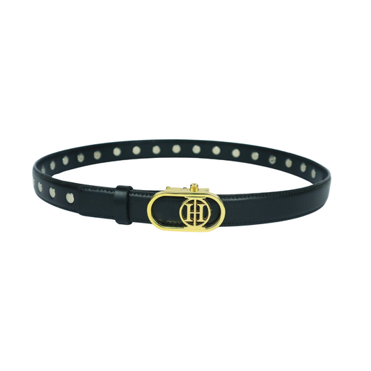 Stellar Orbit Gold Classic -  Black embellished belt