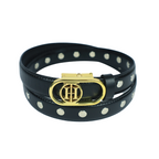 Stellar Orbit Gold Classic -  Black embellished belt