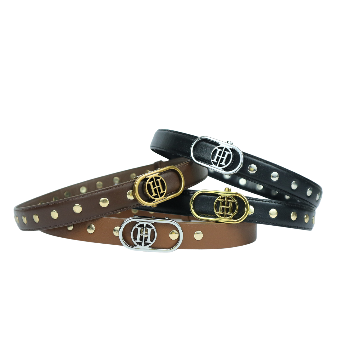 Stellar Orbit Gold Classic -  Black embellished belt