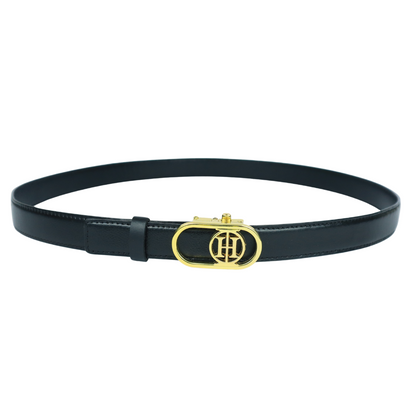 Blackout sleek Classic - Sleek black high shine belt