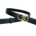 Blackout sleek Classic - Sleek black high shine belt
