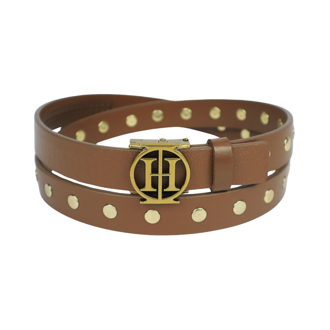 Solar Flare Gold OG - Tan Embellished Belt
