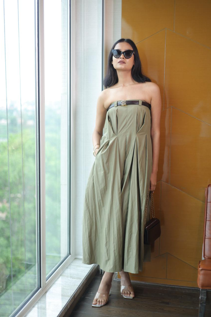 Bare Logic- The Olive Green Jumpsuit